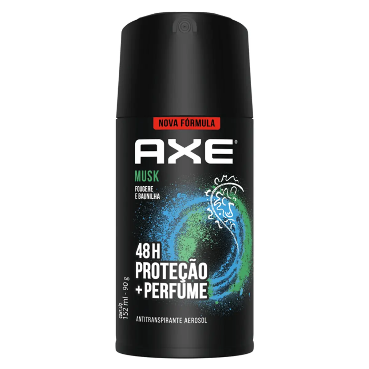 Antitranspirante Aerossol Musk Fougère e Baunilha 48h Proteção Axe 152 ml