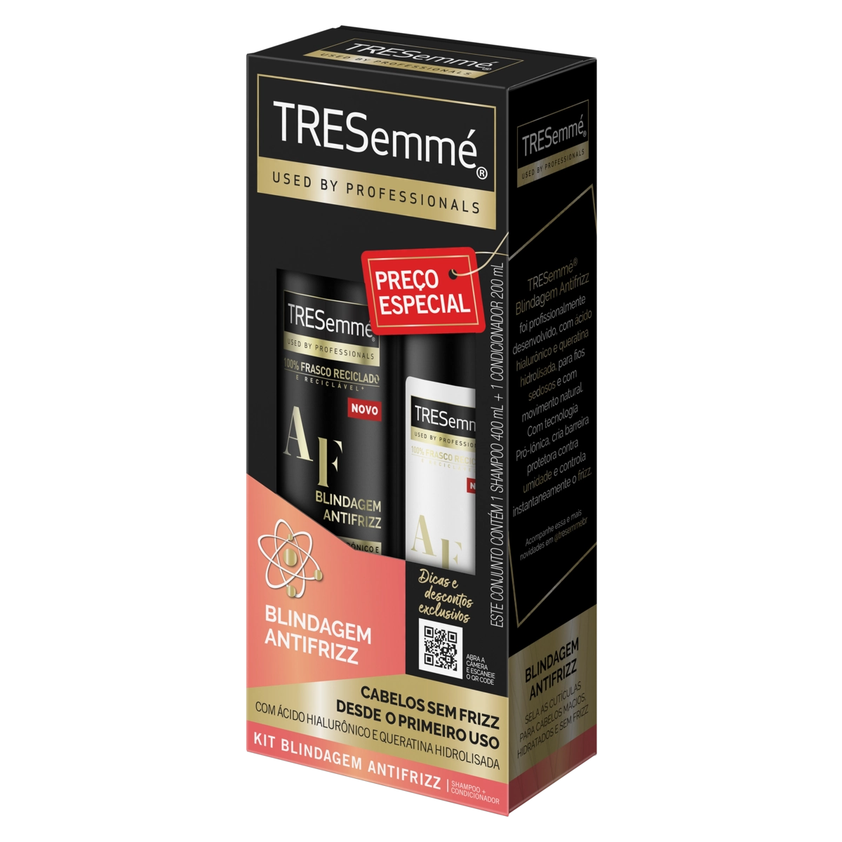 Kit Shampoo 400ml + Condicionador 200ml Tresemmé Blindagem Antifrizz