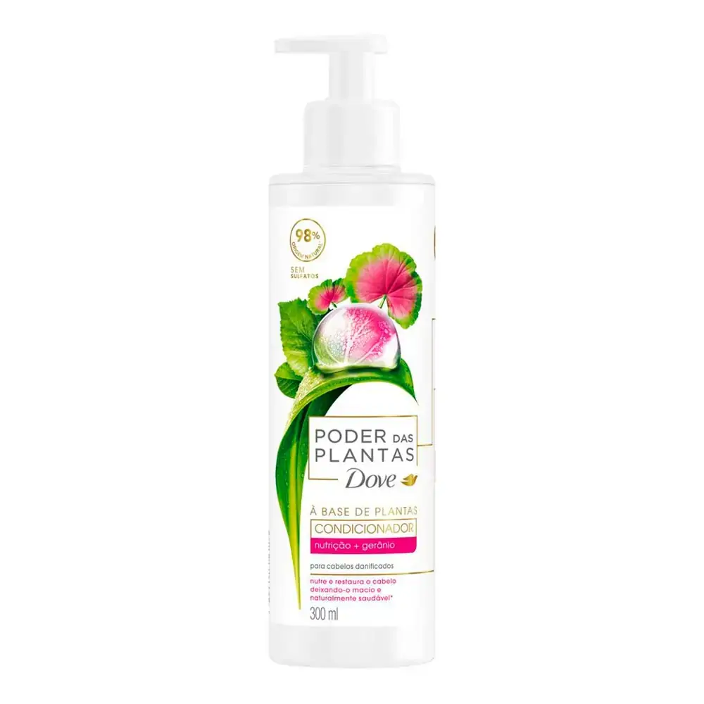 Condicionador Dove Poder das Plantas Nutrição + Gerânio Frasco 300ml