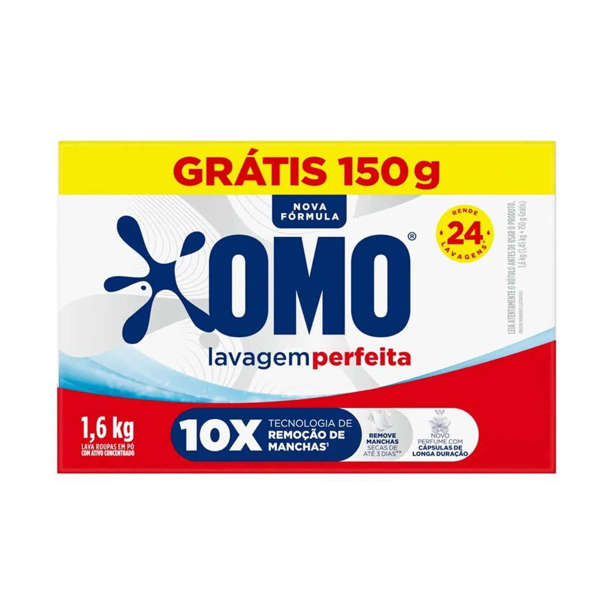 Lava Roupas Pó Omo Lavagem Perfeita 1,6 Kg Oferta Especial