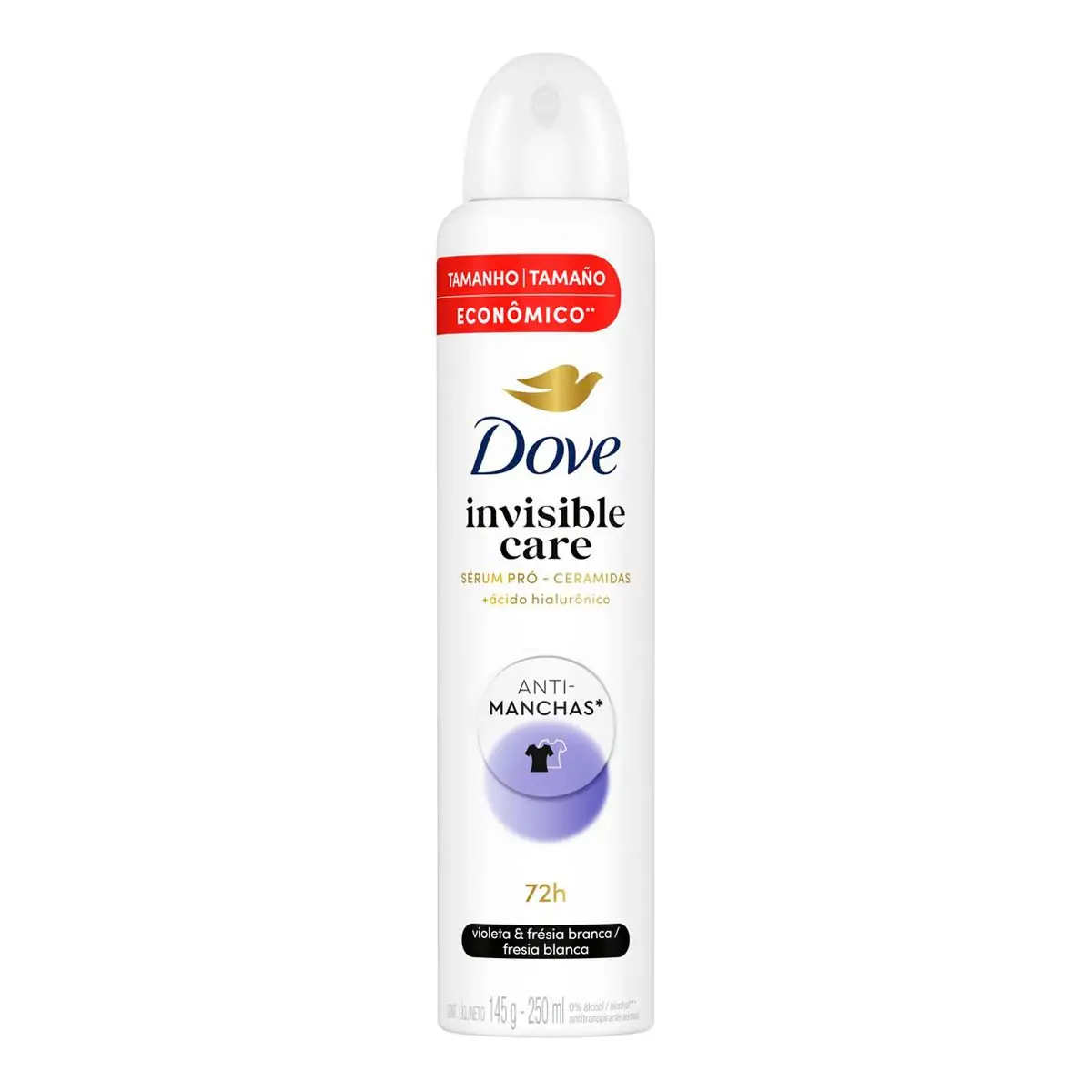 Desodorante Antitranspirante Aerosol Dove Invisible Dry 250 ml