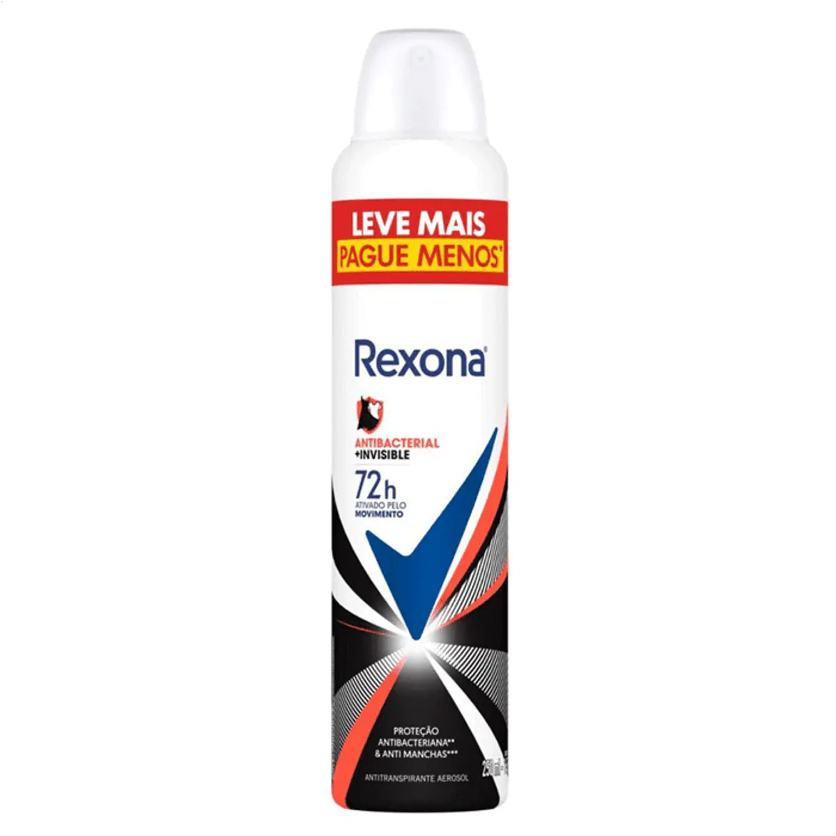 Antitranspirante Aerosol Rexona Antibacterial+Invisible 250 ml