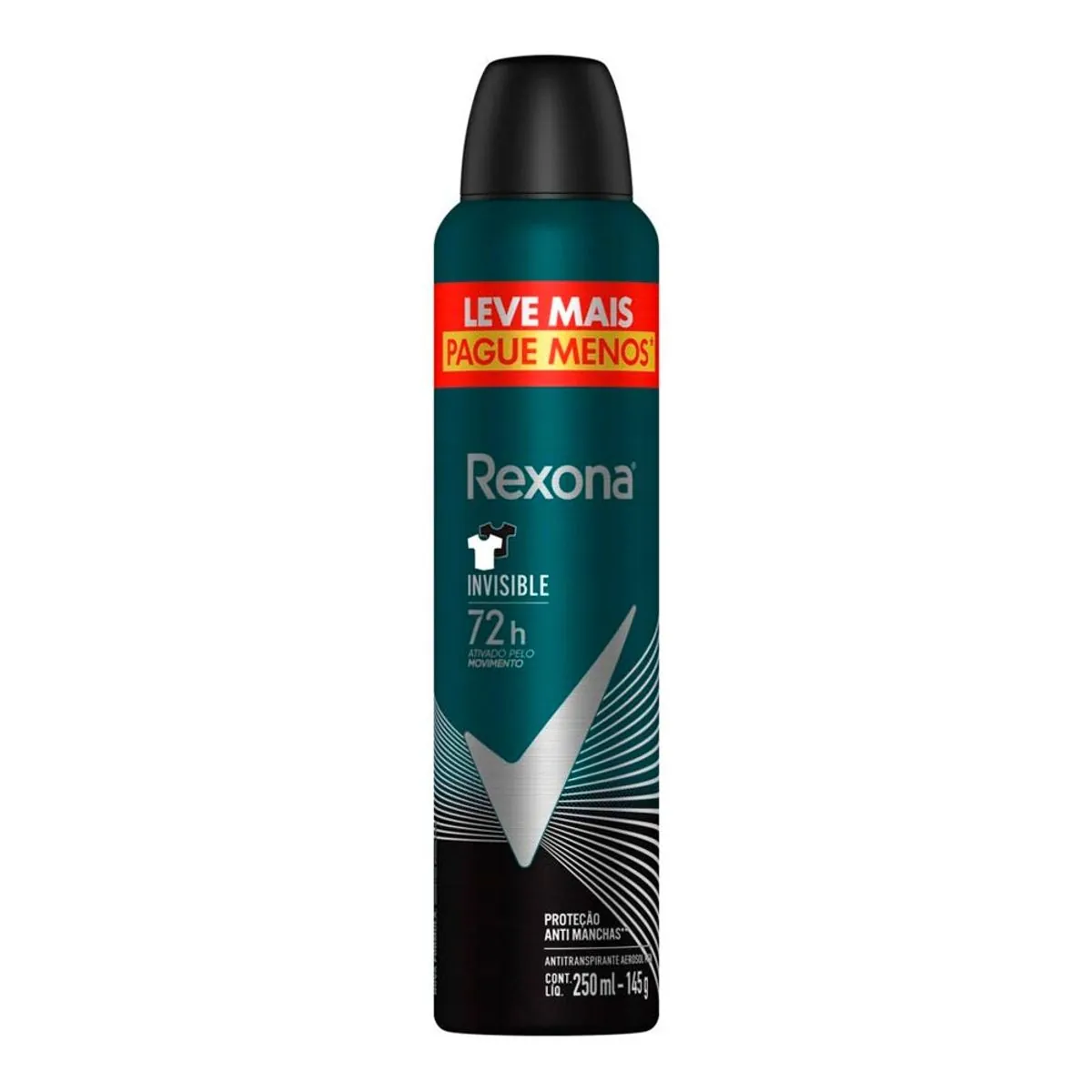 Antitranspirante Aerosol Rexona Men Invisible 250 ml