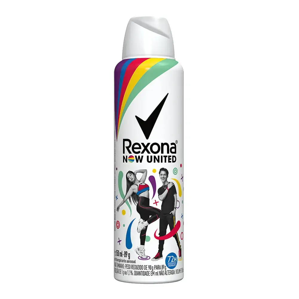 Desodorante Feminino Now United Aerosol Rexona Unilever 150ml