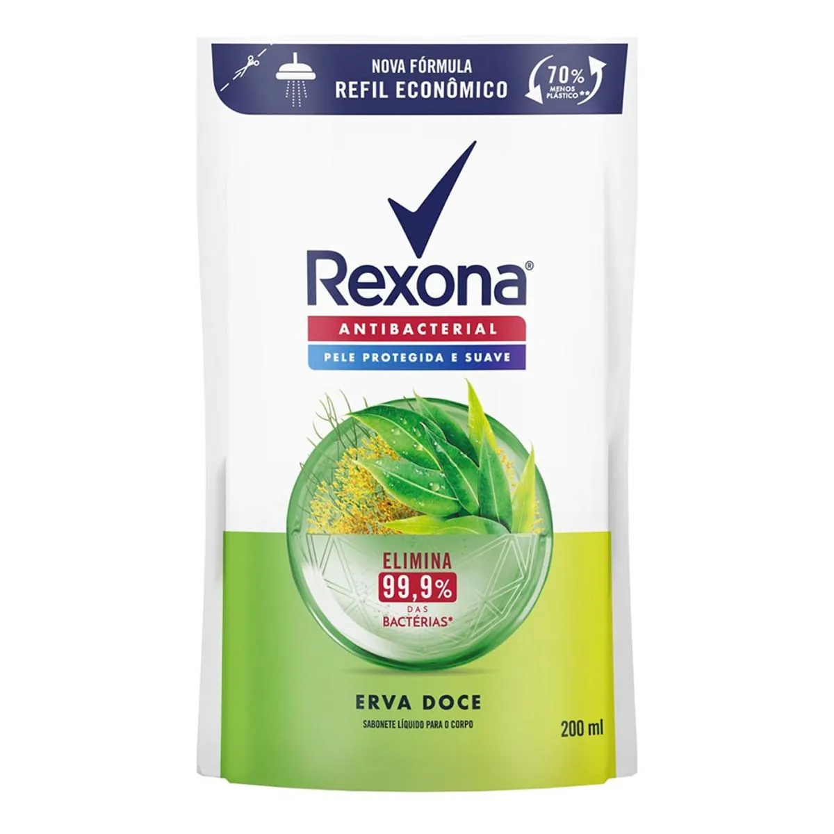 Sabonete Líquido Rexona Erva-Doce 200ml Refil Econômico