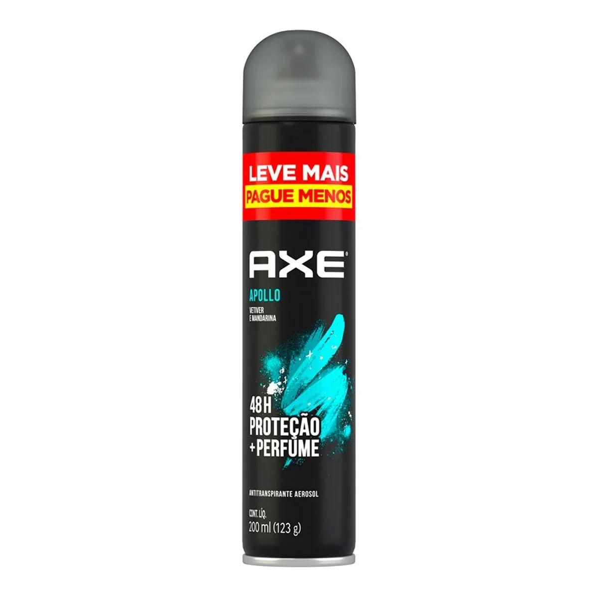 Antitranspirante Aerossol Vetiver E Mandarina Axe Apollo 200ml Spray Leve Mais Pague Menos