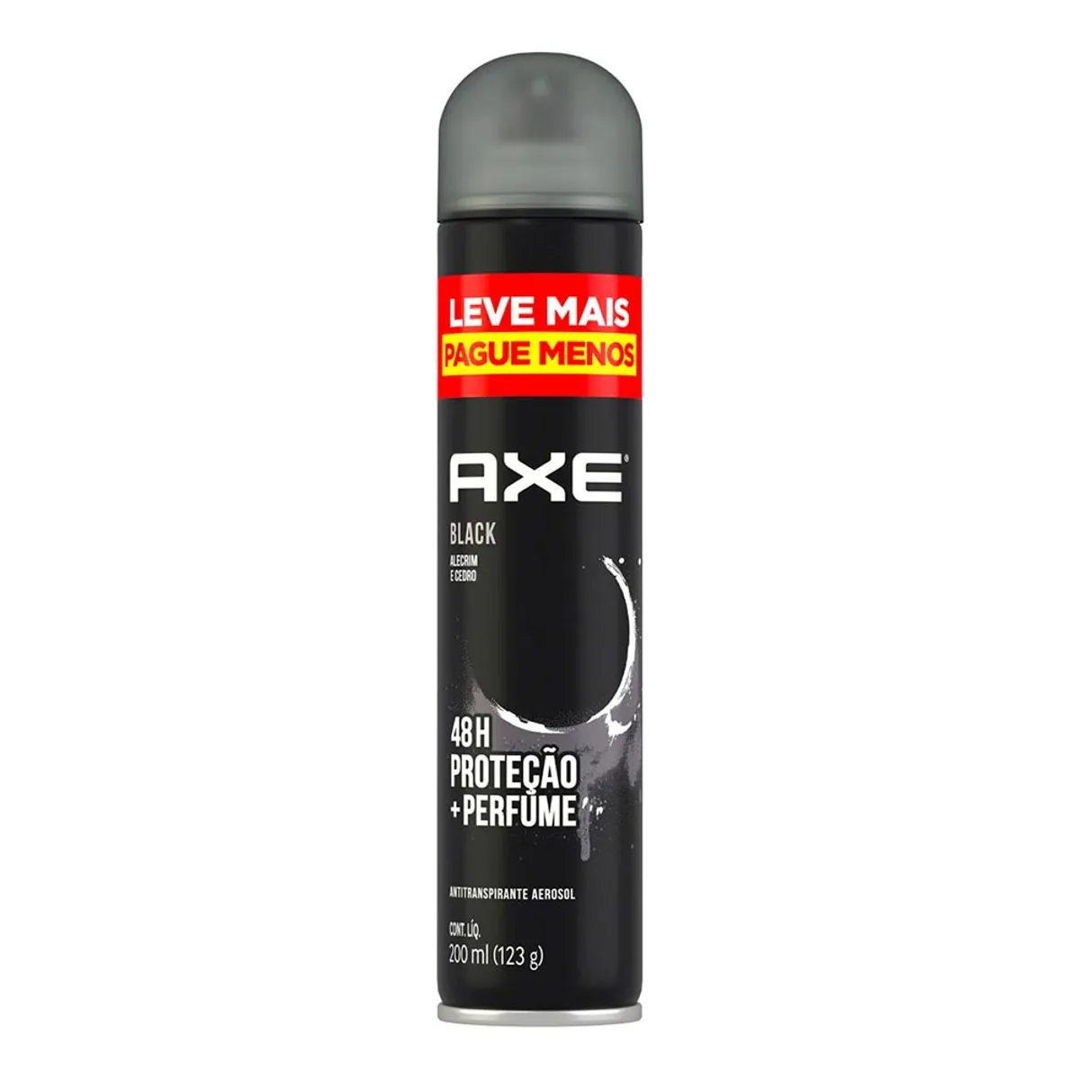 Antitranspirante Aerossol Alecrim E Cedro Axe Black 200ml Spray Leve Mais Pague Menos