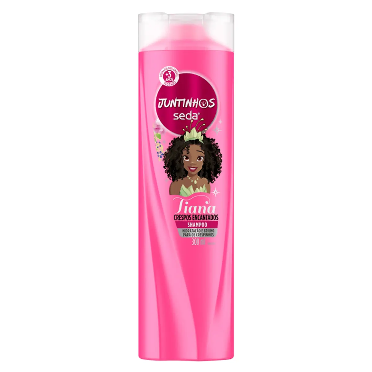 Shampoo Infantil Tiana Seda Juntinhos Crespos Encantados Frasco 300 ml