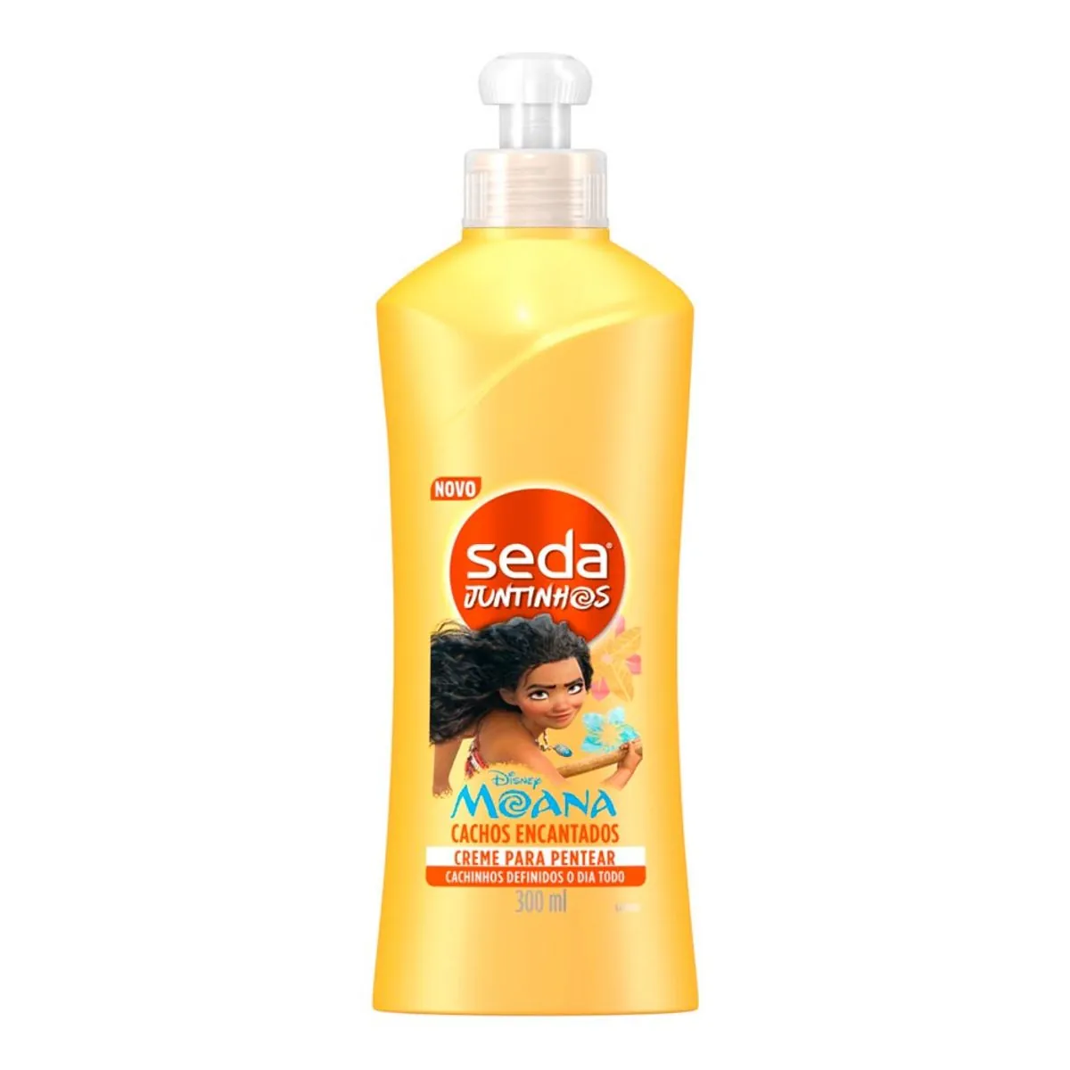 Creme para Pentear Infantil Moana Seda Juntinhos Cachos Encantados Frasco 300 ml