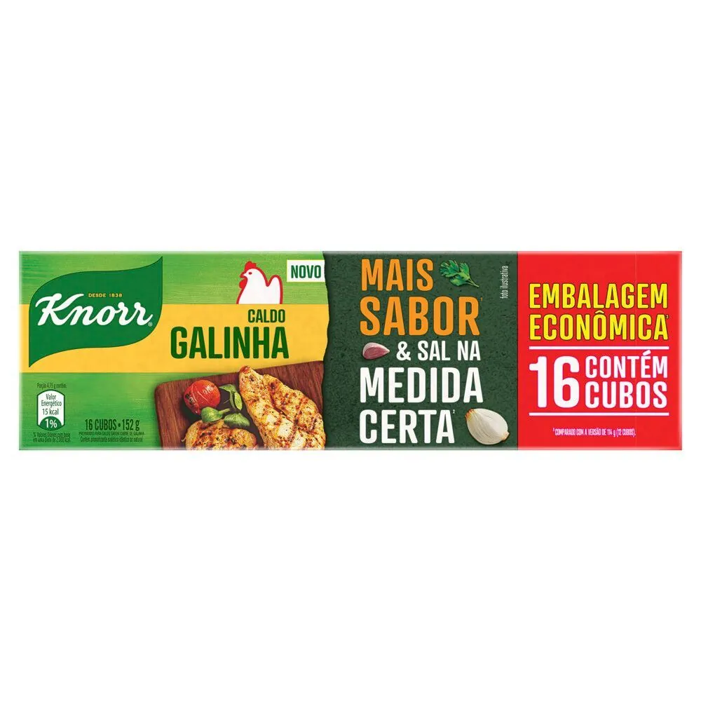 Caldo Knorr Galinha 152g 16 Cubos