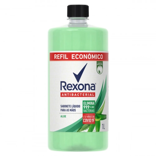 Sabonete Líquido Antibacterial Para As Mãos Aloe Rexona Frasco 1l Refil Econômico