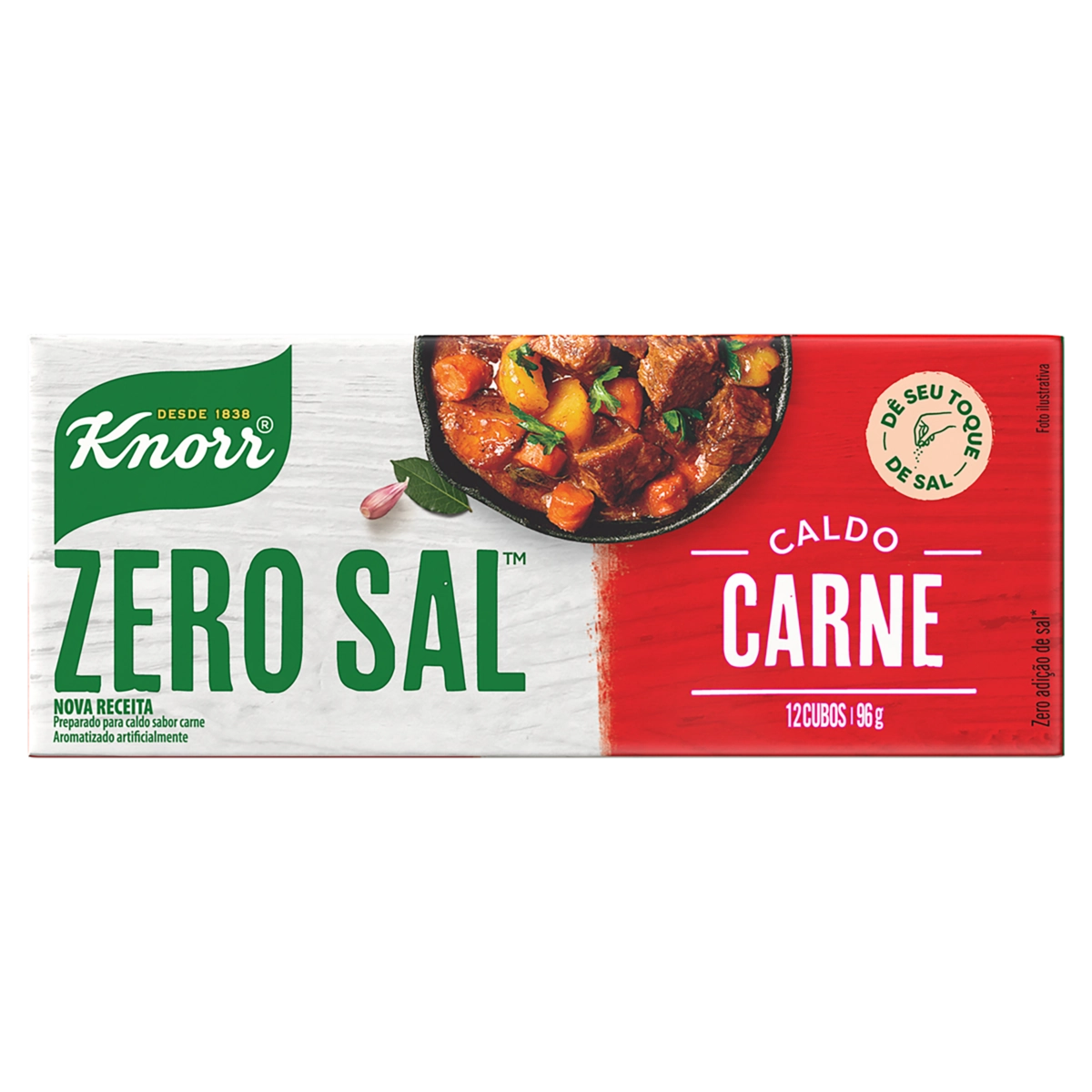 Caldo Knorr Zero Sal Carne 96 g 12 cubos