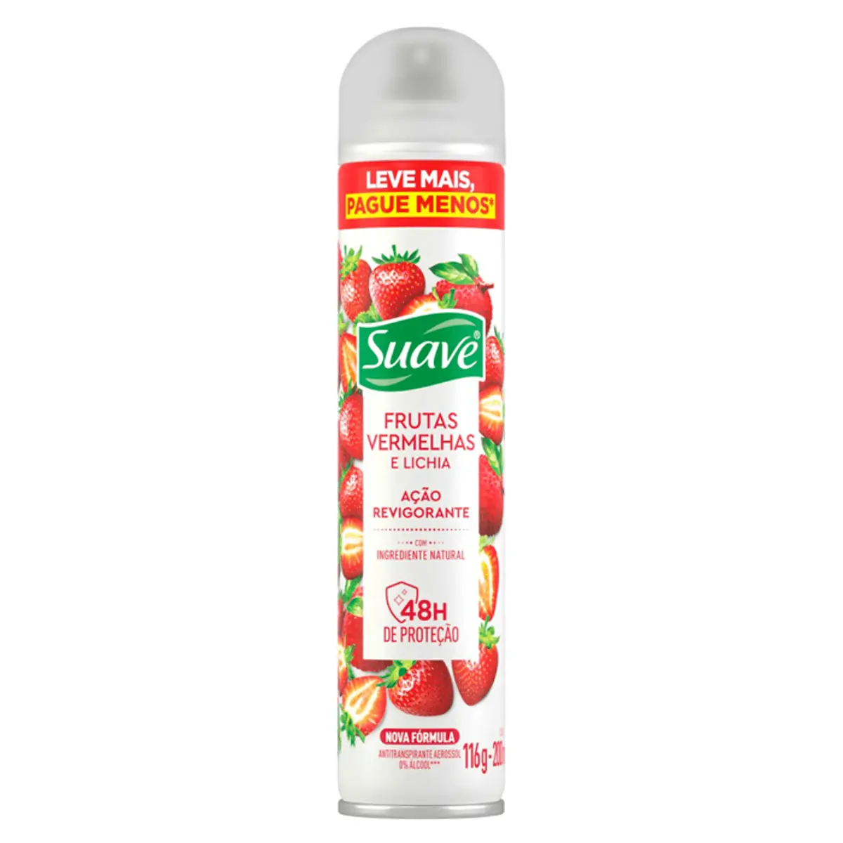 Antitranspirante Aerossol Frutas Vermelhas E Lichia Suave 200ml Spray Leve Mais Pague Menos