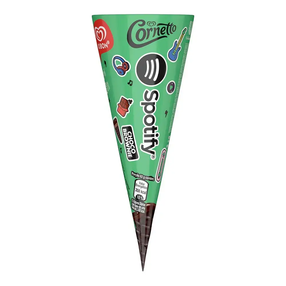 Sorvete De Palito Cornetto Brownie Kibon 1 Unidade