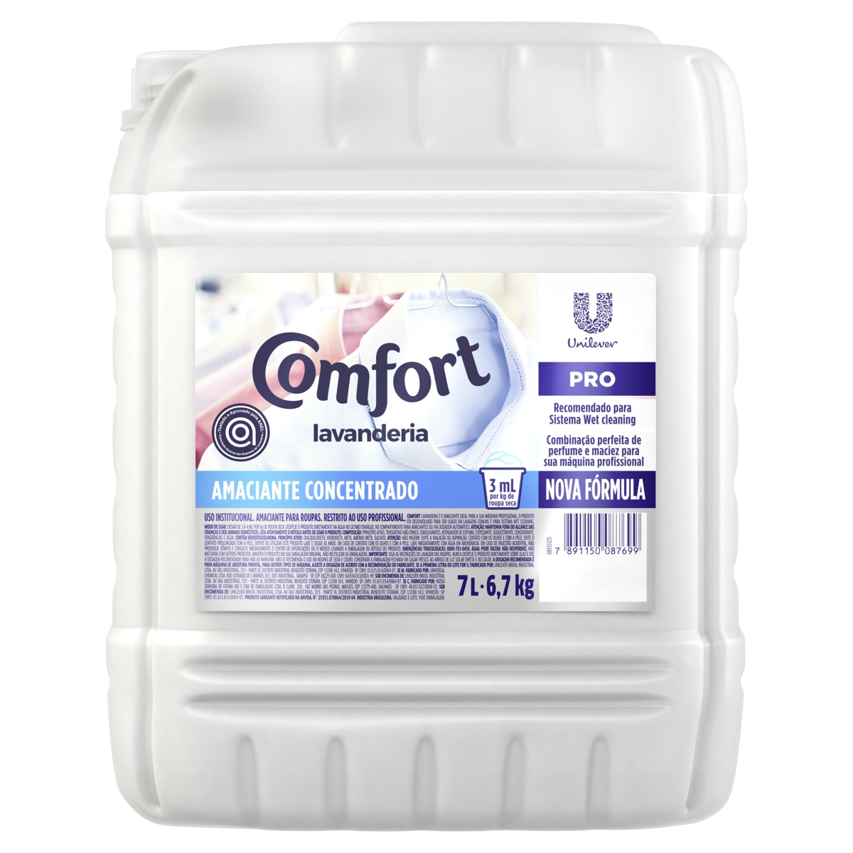 Amaciante De Roupa Concentrado Lavanderia Melody Comfort Pro Galão 7l