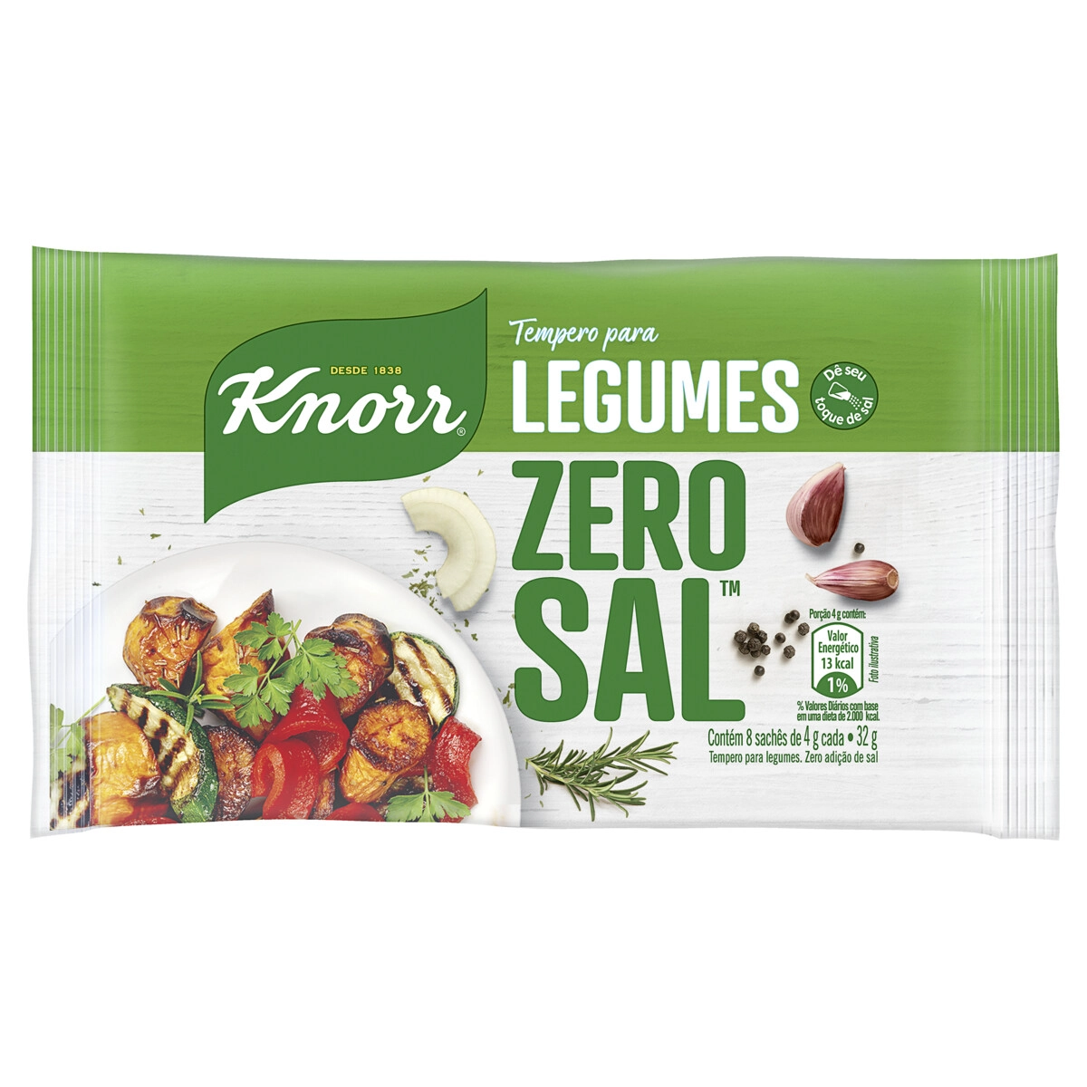 Tempero em Pó Knorr Legumes Zero Sal 32g 8 sachês