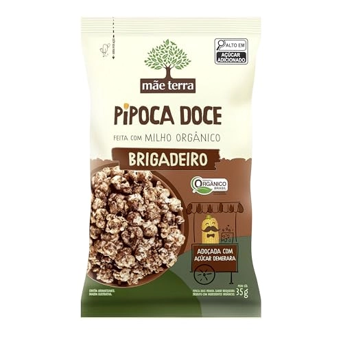 Pipoca Pronta Doce Orgânica Brigadeiro Mãe Terra Pacote 35g