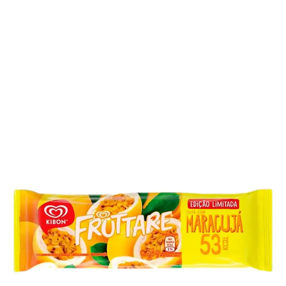 Sorvete De Palito Fruttare Maracujá Kibon 1 Unidade