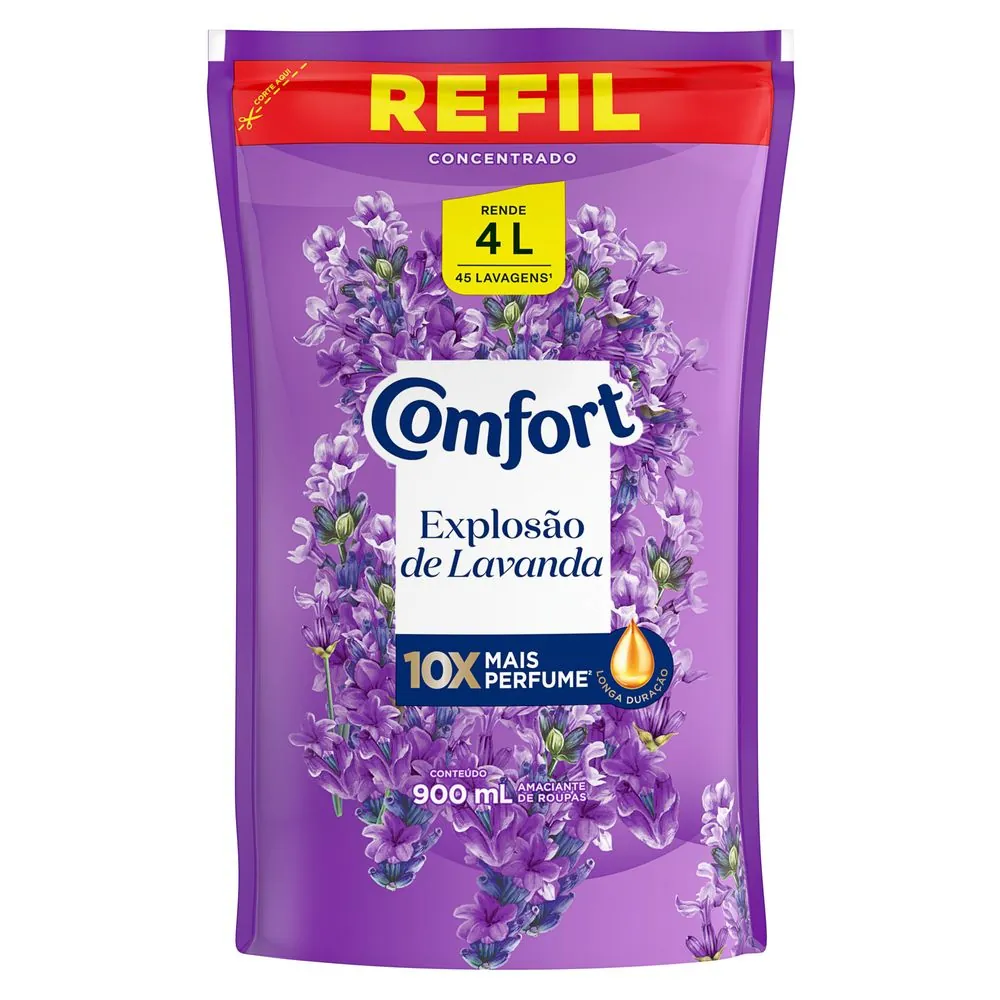 Amaciante de Roupa Lavanda Comfort 900ml Refil