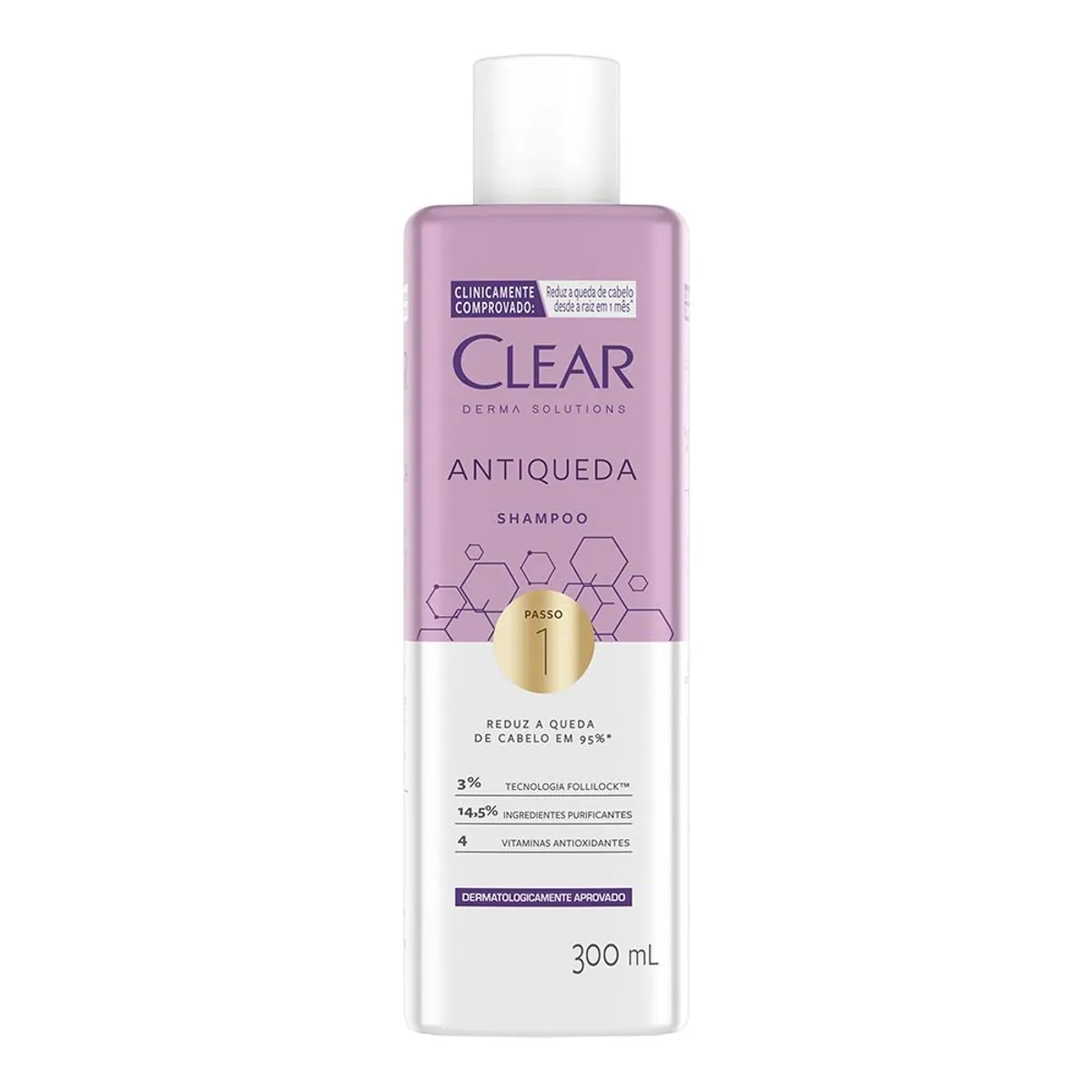 Shampoo Antiqueda Clear Derma Solutions Frasco 300ml