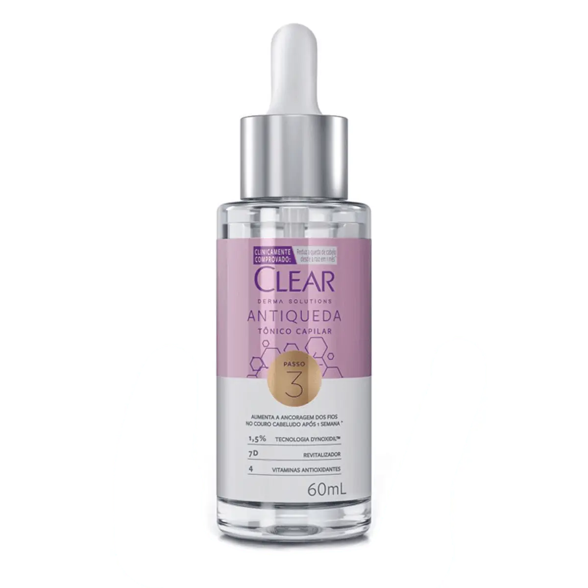 Tônico Capilar Antiqueda Clear Derma Solutions Caixa 60ml