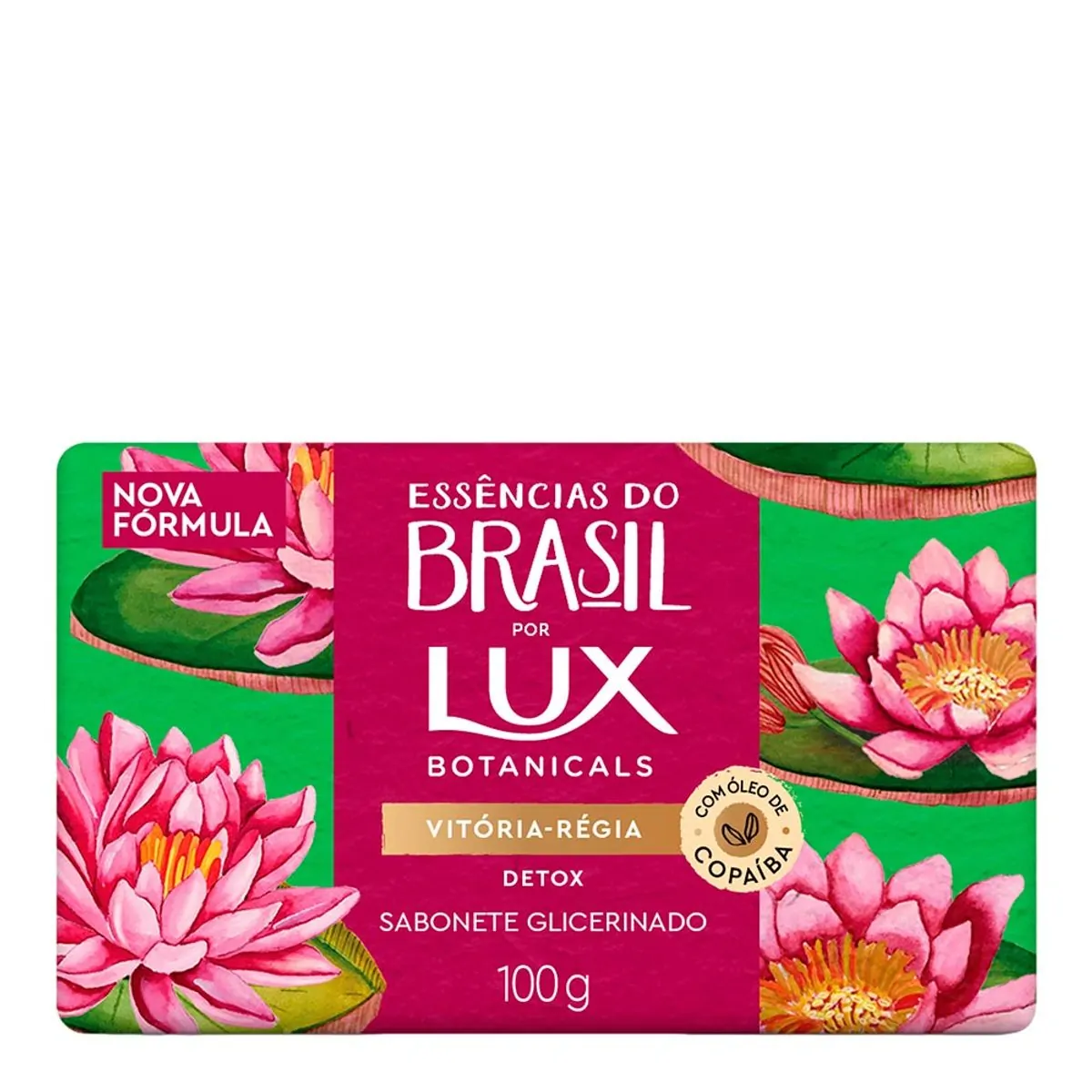 Sabonete Barra Glicerinado Vitória Régia Lux Botanicals Essências Do Brasil Envoltório 100g