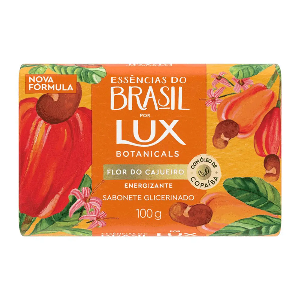 Sabonete Barra Glicerinado Flor Do Cajueiro Lux Botanicals Essências Do Brasil Envoltório 100g