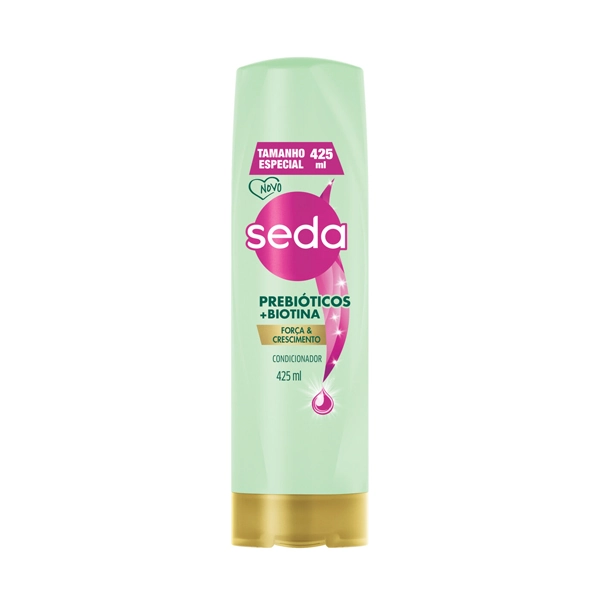 Condicionador Seda Prebióticos Biotina Frasco 425ml Tamanho Especial