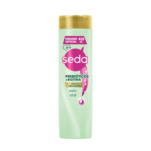 Shampoo Seda Prebióticos Biotina Frasco 425ml Tamanho Especial