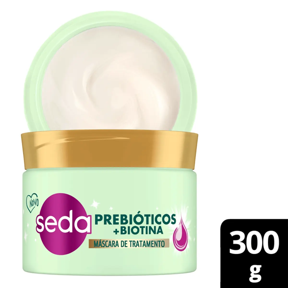 Máscara de Tratamento Seda Prebióticos + Biotina Pote 300g