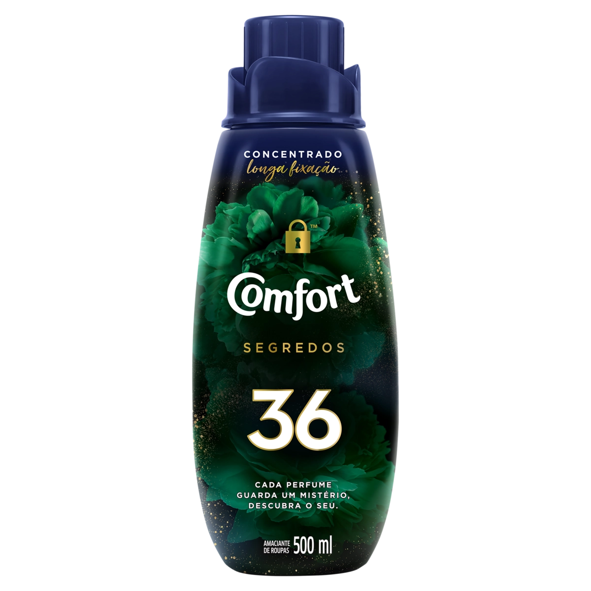 Amaciante de Roupa Concentrado 36 Comfort Segredos Frasco 500ml