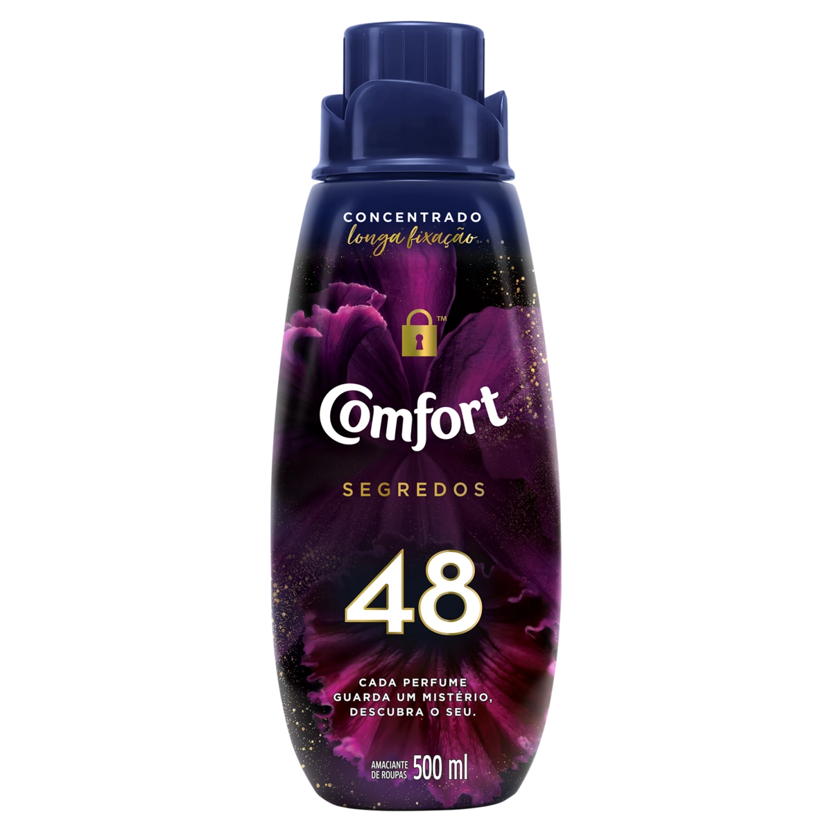 Amaciante de Roupa Concentrado 48 Comfort Segredos Frasco 500ml