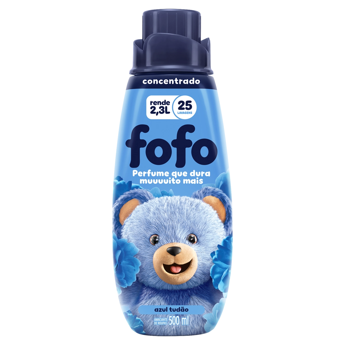 Amaciante de Roupa Concentrado Azul Tudão Fofo Frasco 500ml