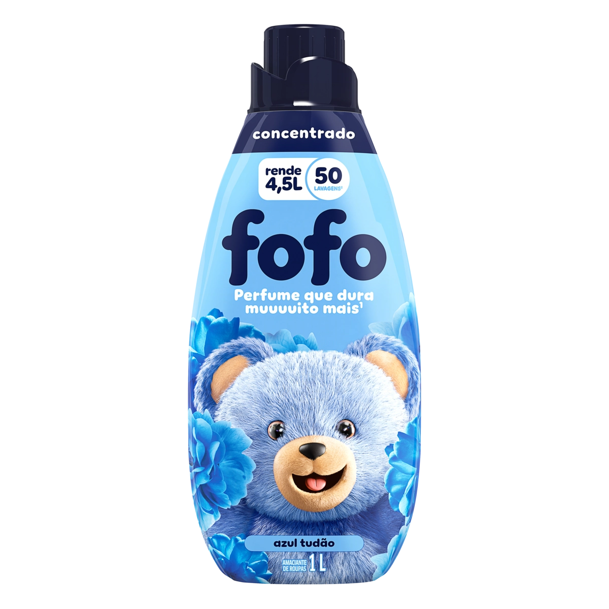 Amaciante de Roupa Concentrado Azul Tudão Fofo Frasco 1l