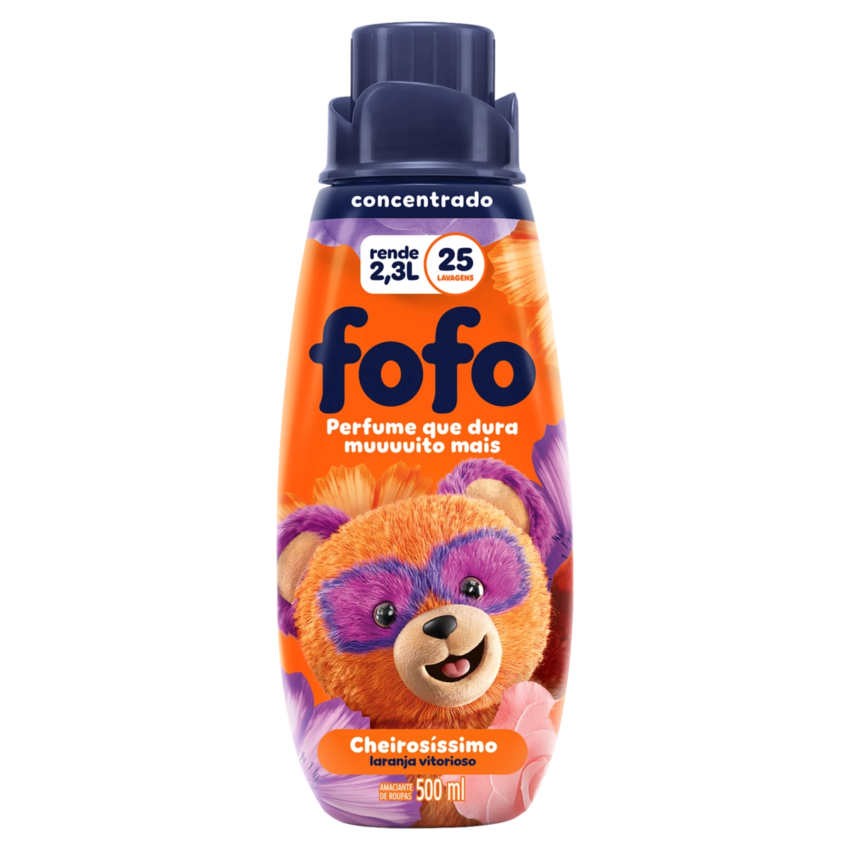 Amaciante de Roupa Concentrado Laranja Vitorioso Fofo Cheirosíssimo Frasco 500ml