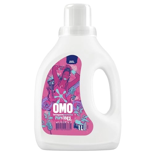 Lava Roupas Líquido Omo Lavagem Perfeita Frasco 1l Edição Especial Pop Vibes