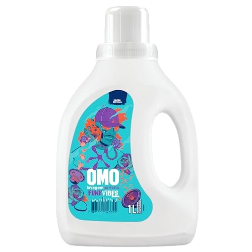 Lava Roupas Líquido Omo Lavagem Perfeita Frasco 1l Edição Especial Funk Vibes