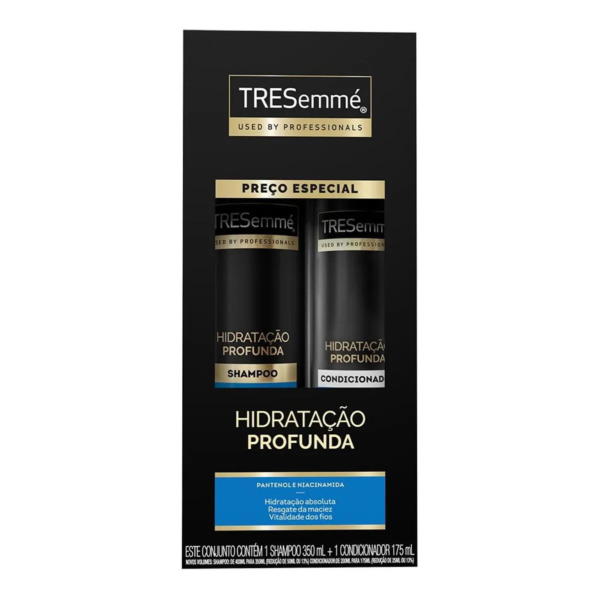 Kit Shampoo 350ml Condicionador 175ml Tresemmé Hidratação Profunda