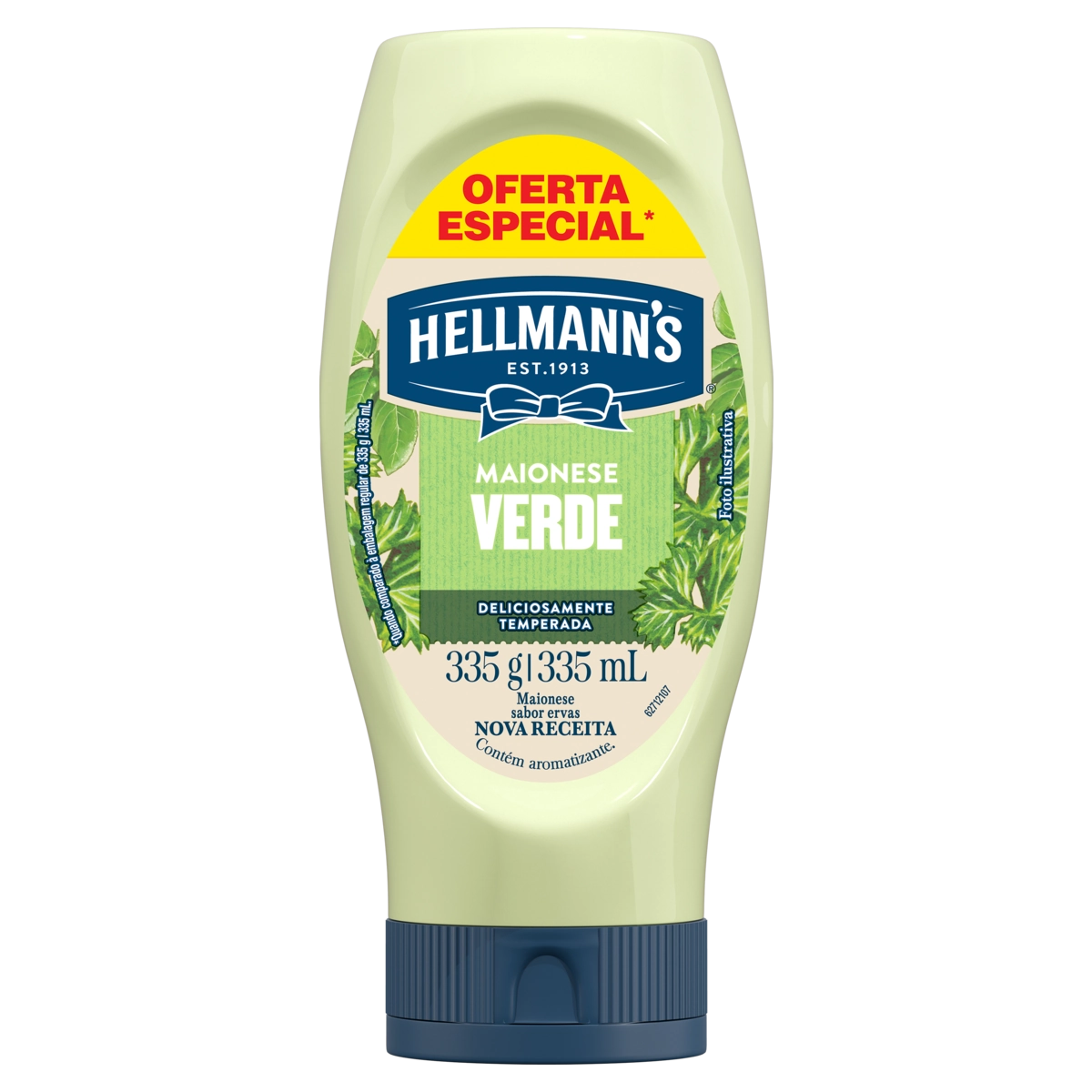 Maionese Verde Ervas Hellmanns Squeeze 335g Oferta Especial