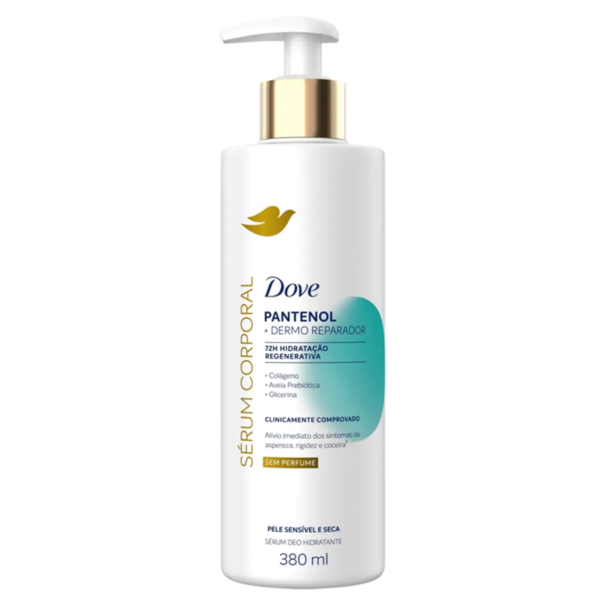 Sérum Corporal Sem Perfume Dove Pantenol Dermo Reparador Frasco 380ml