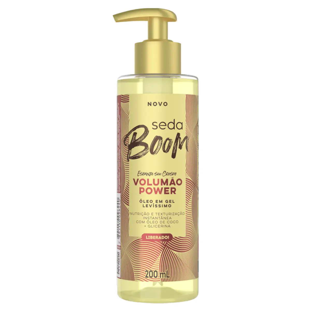 óleo Gel Seda Boom Volumão Power Frasco 200ml Pump