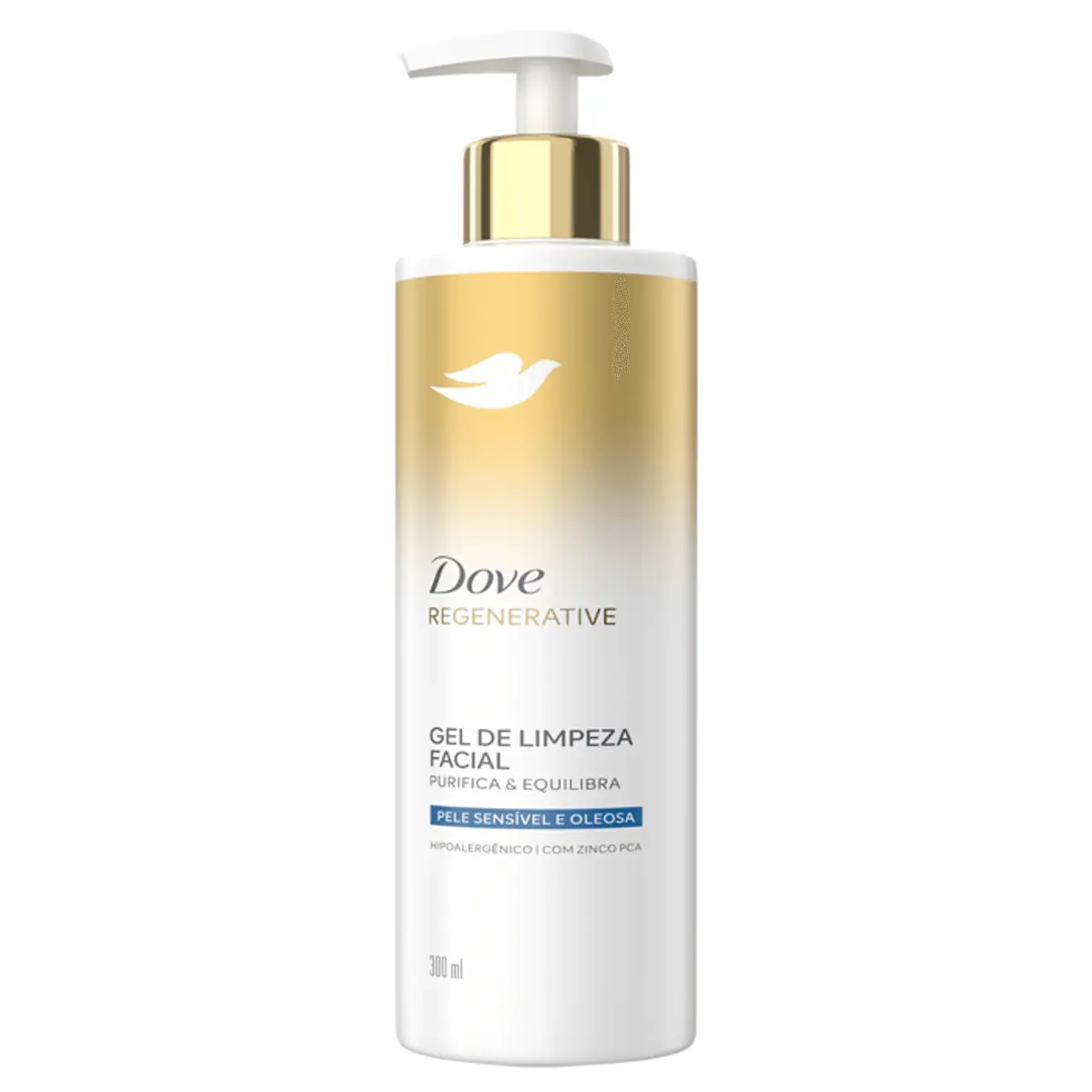 Gel De Limpeza Facial Purifica Equilibra Dove Regenerative Frasco 300ml Pump