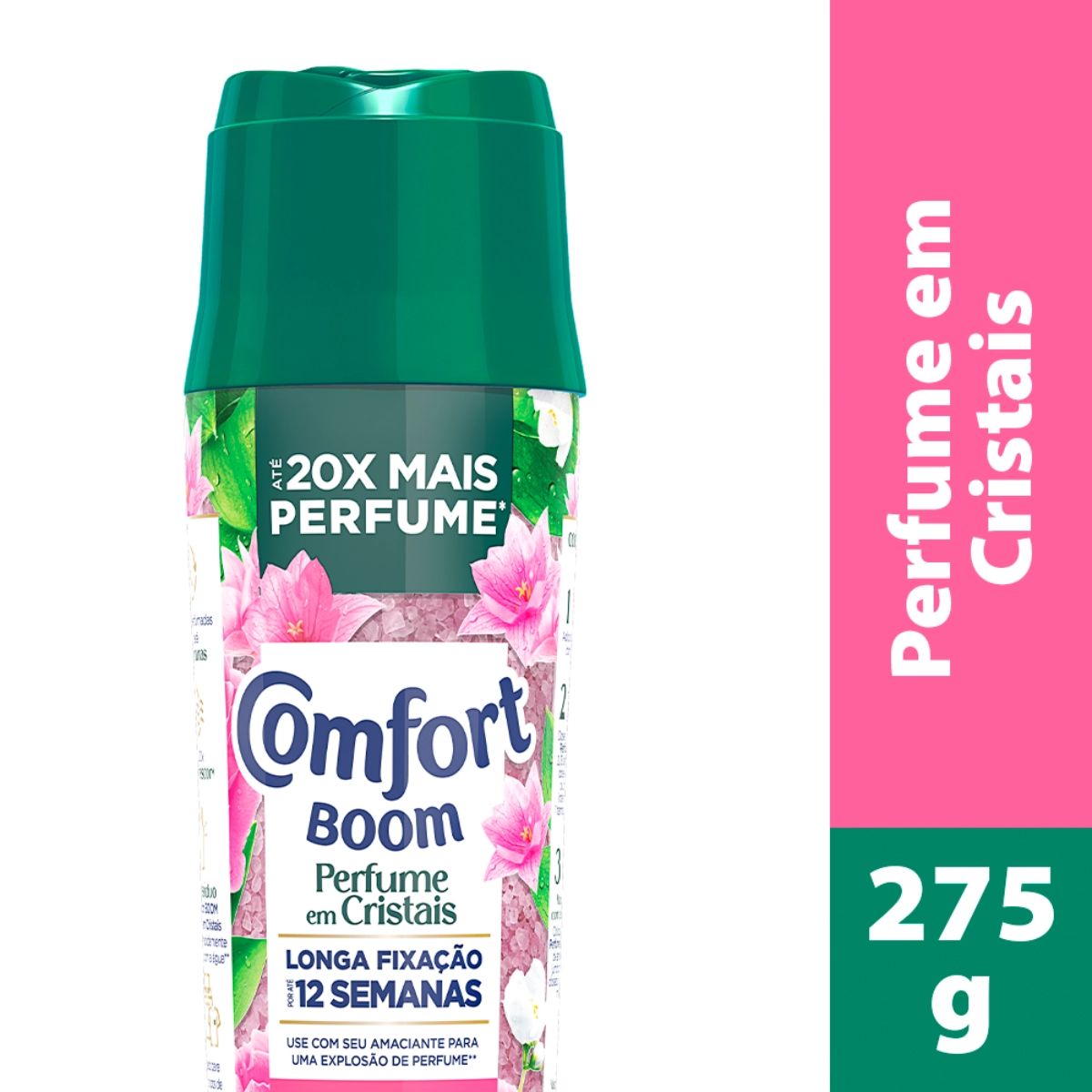 Odorizante de Roupas Euforia Floral Comfort Boom Perfume em Cristais Frasco 275g