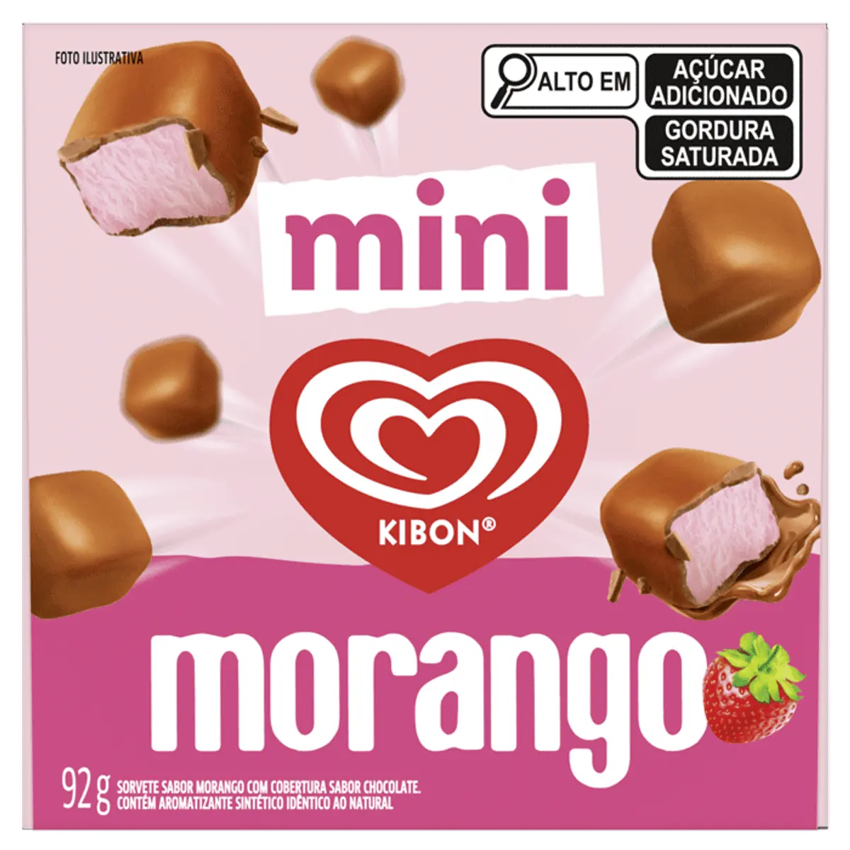 Sorv Kibon Mini Morango 92gr