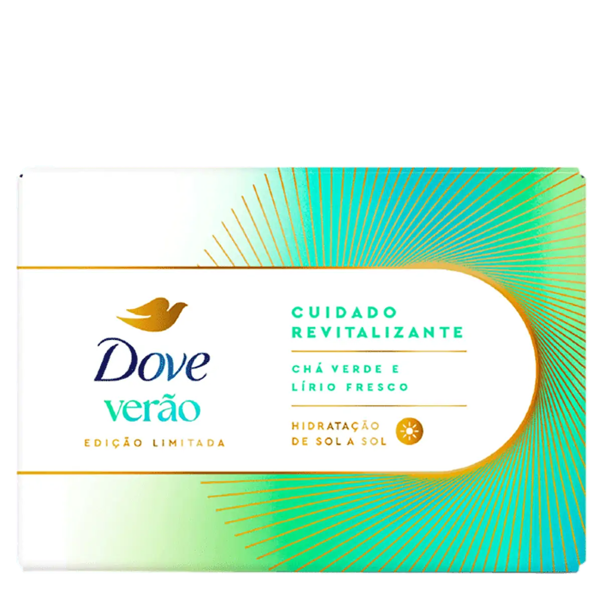 Sabonete Barra Chá Verde E Lírio Fresco Dove Cuidado Revitalizante Caixa 90g Edição Limitada Verão