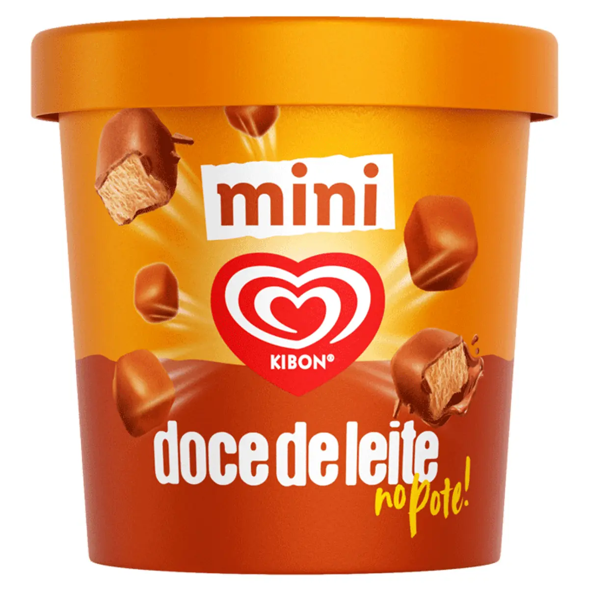 Mini Sorvete Doce De Leite Kibon Pote 184g