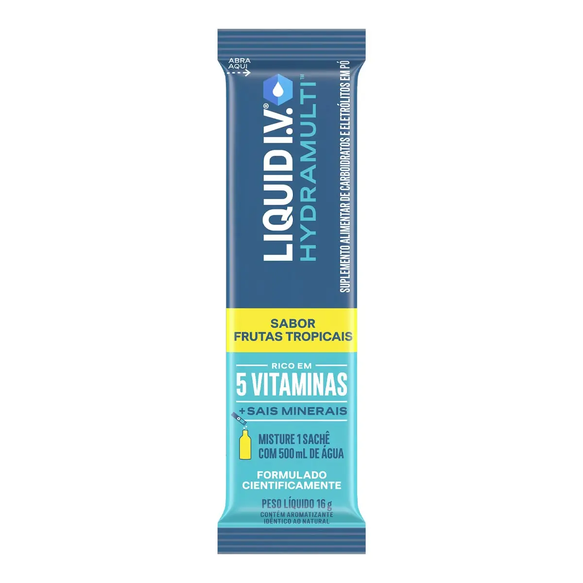 Suplemento Alimentar Liquid I.V. Hydramulti Frutas Tropicais 16g em Pó