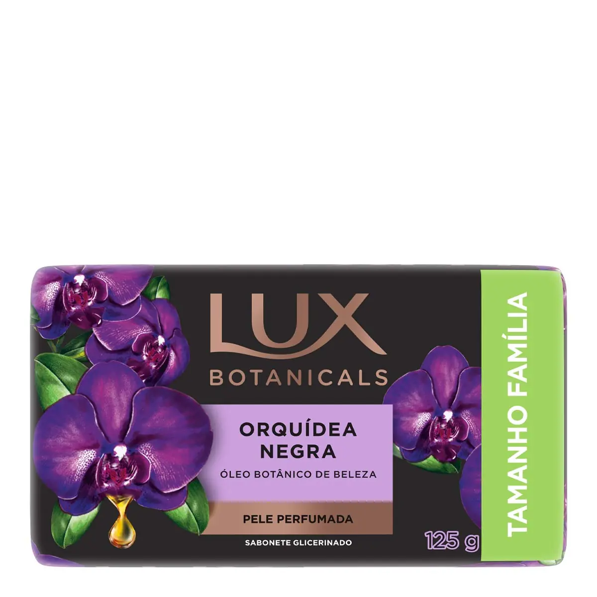 Sabonete Barra De Glicerina Orquídea Negra Lux Botanicals Envoltório 125g Tamanho Família
