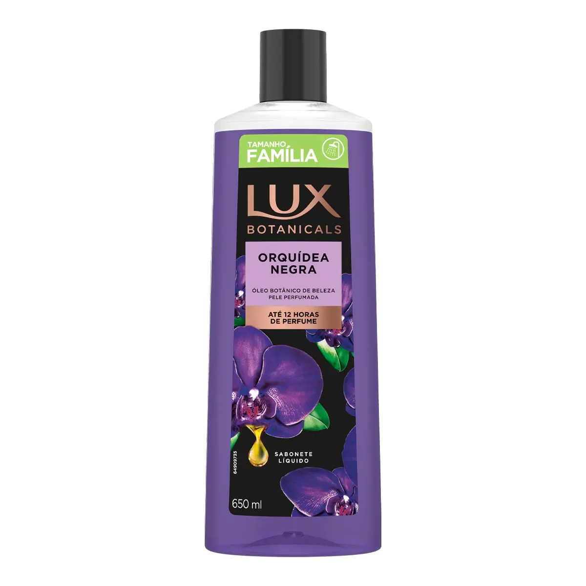 Sabonete Líquido Orquídea Negra Lux Botanicals Frasco 650ml Tamanho Família