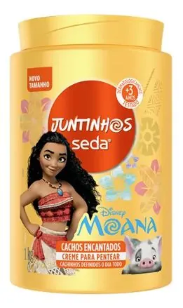 Creme Para Pentear Infantil Moana Seda Juntinhos Cachos Encantados Pote 1kg